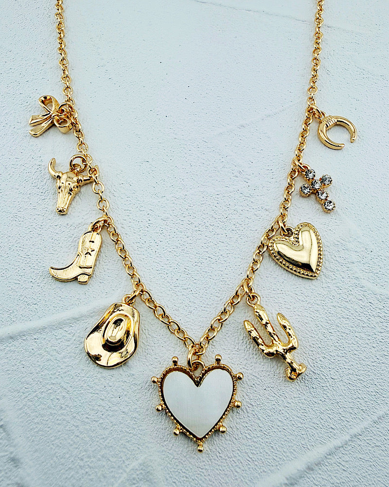 Crazy For You Charm Necklace