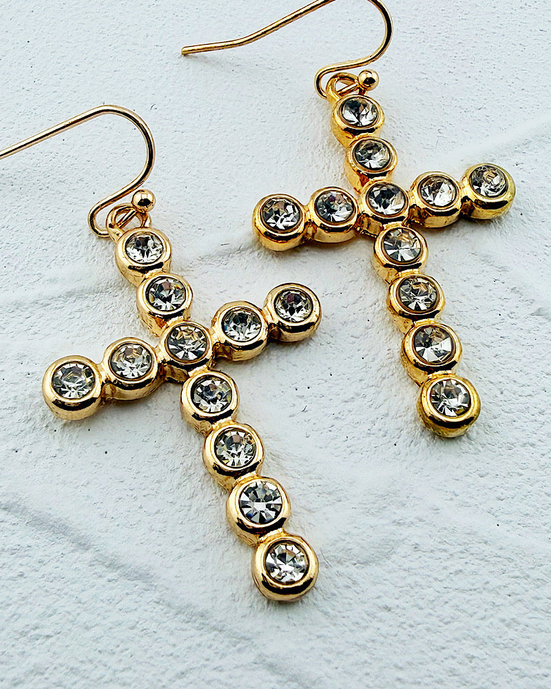 Celine Cross Earrings