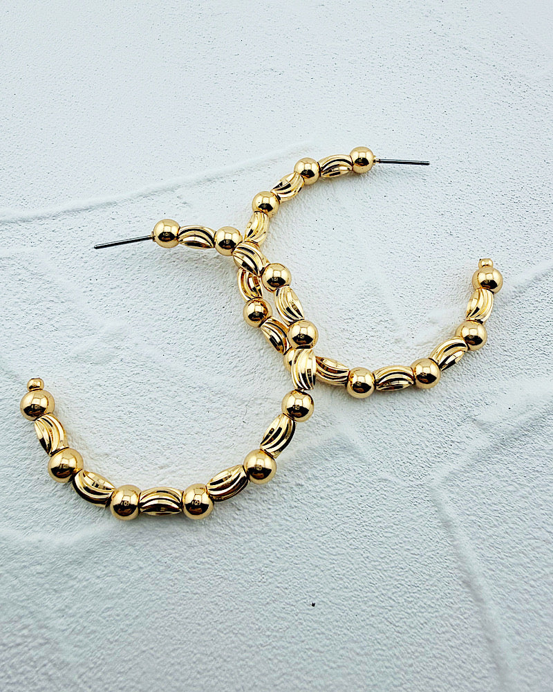 Alex Beaded Hoops