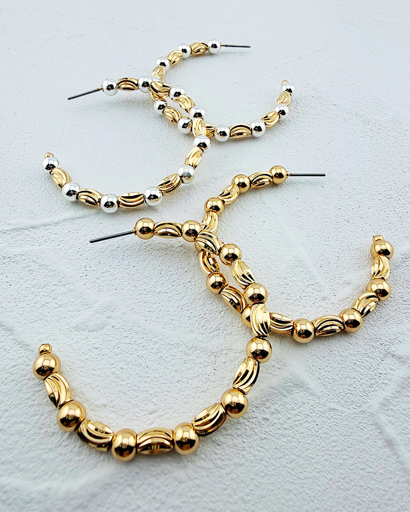 Alex Beaded Hoops