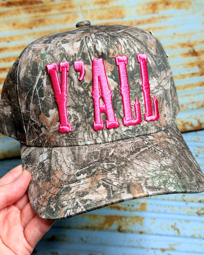 Y'ALL Camo Trucker Hat