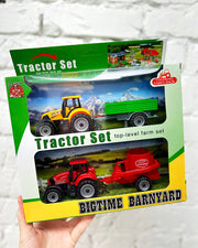 Bigtime Barnyard Tractors & Trailers Set