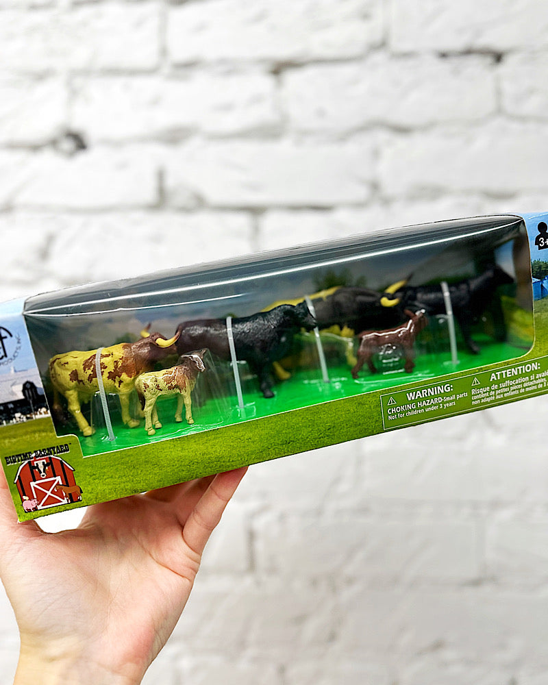 Bigtime Barnyard 6pc Cow Play Set