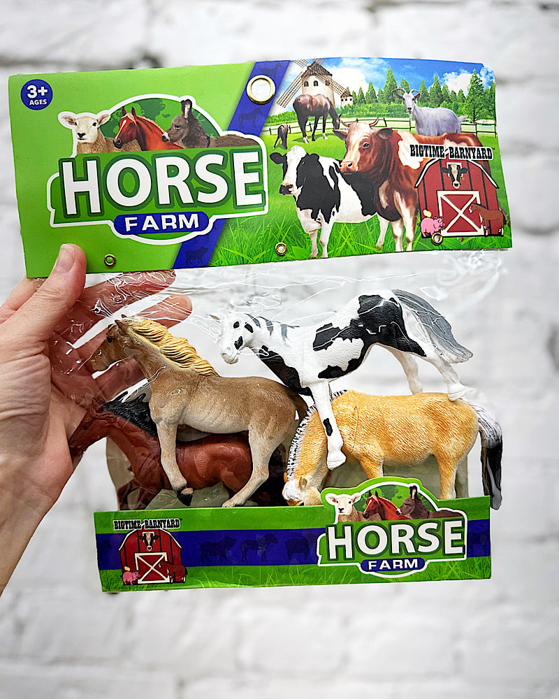 Bigtime Barnyard 4pc Horse Set