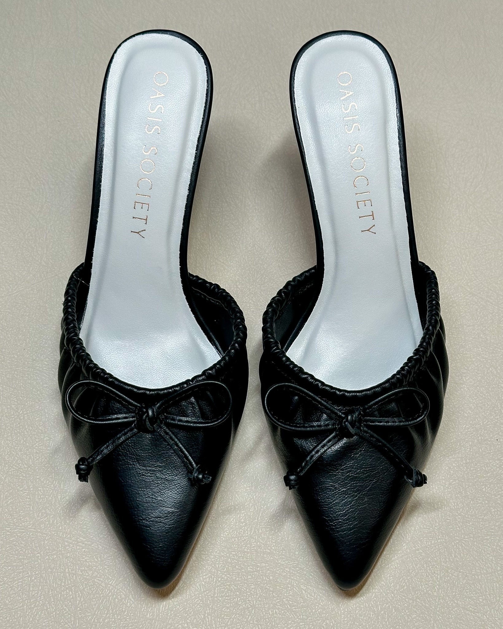 Blaine Black Bow Heels