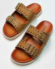 Addie Double Buckle Slides - Final Sale!