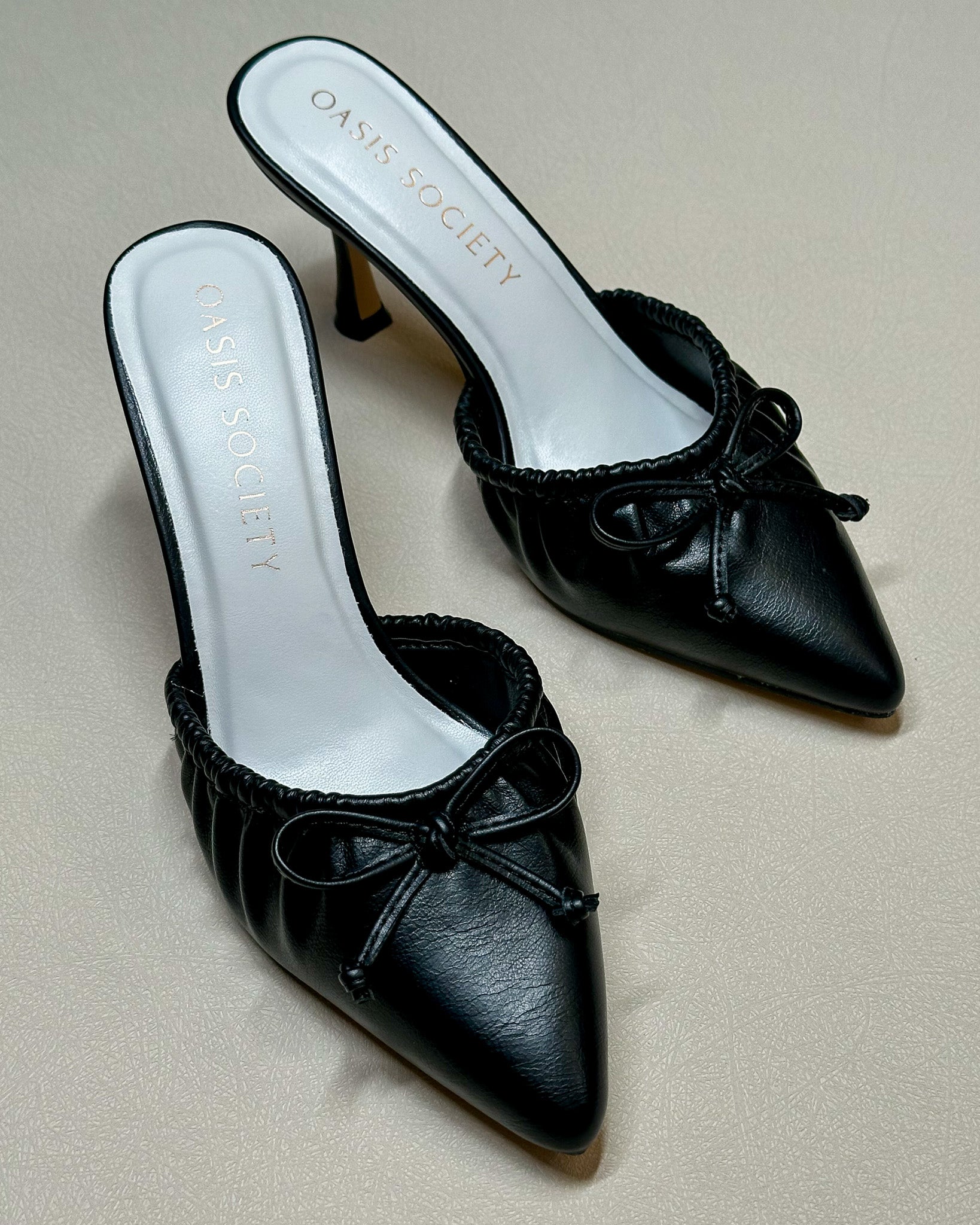 Blaine Black Bow Heels