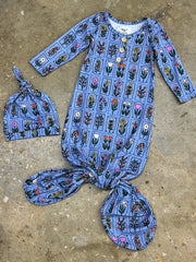 Wildflower Stamps Tie Gown