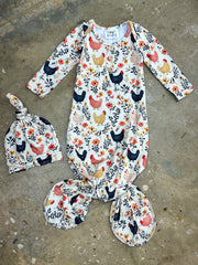 Feathered Friends Tie Gown