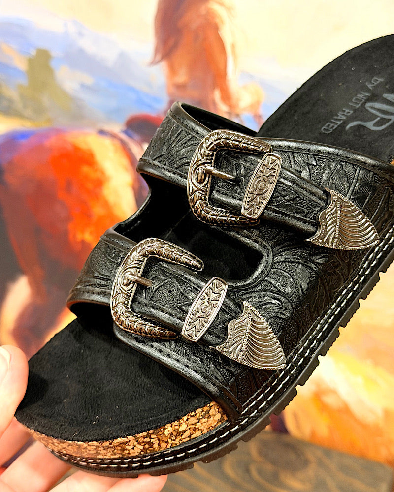 Loretta Double Buckle Sandals