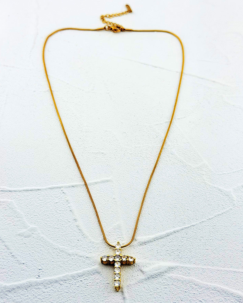 Glitz & Glam Cross Necklace