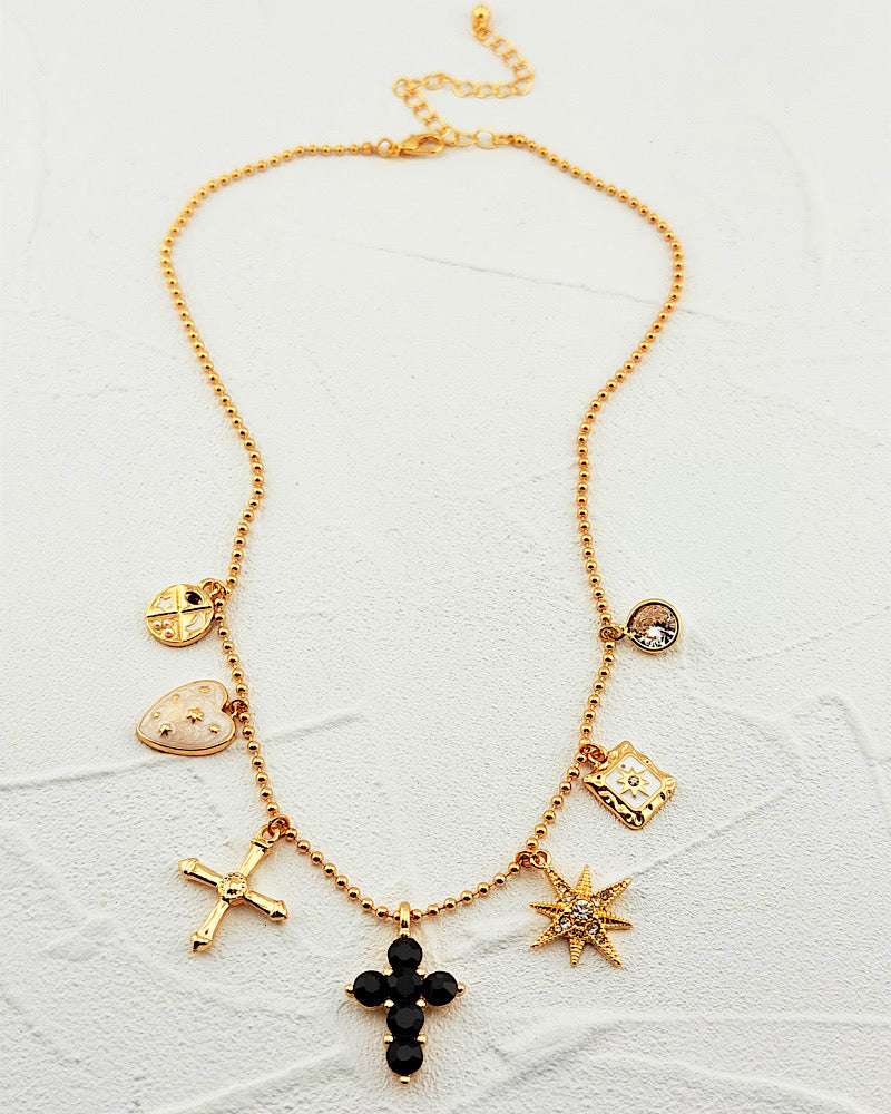 Cross My Heart Charm Necklace