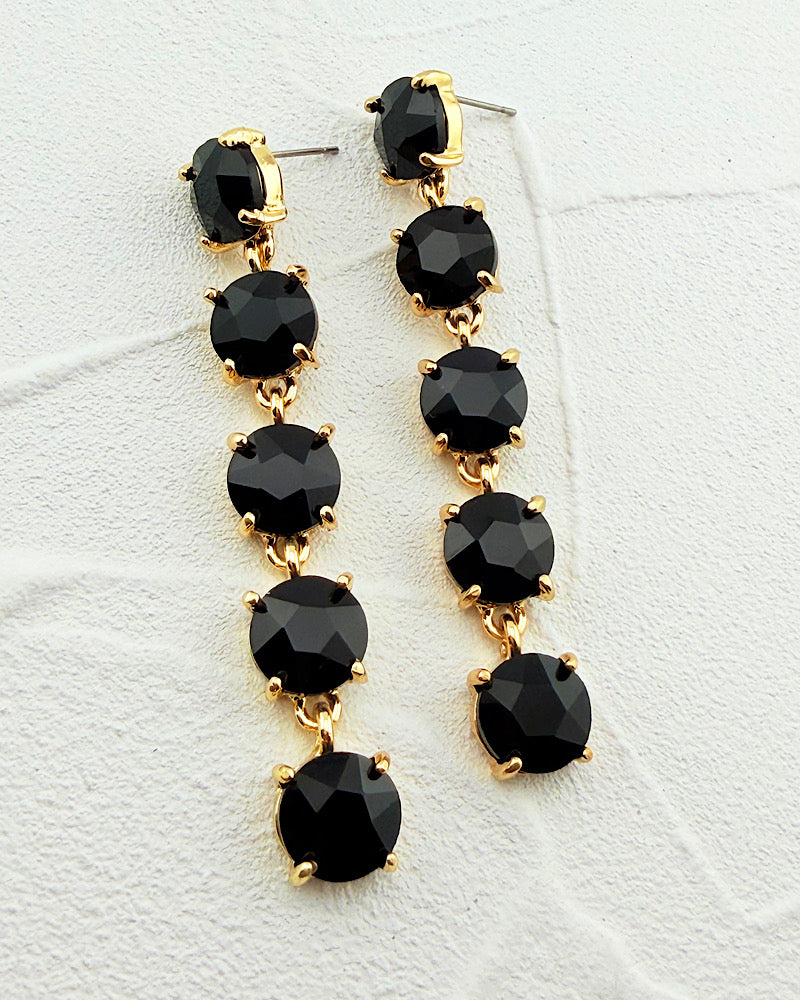 Sparkle & Shine Black Earrings