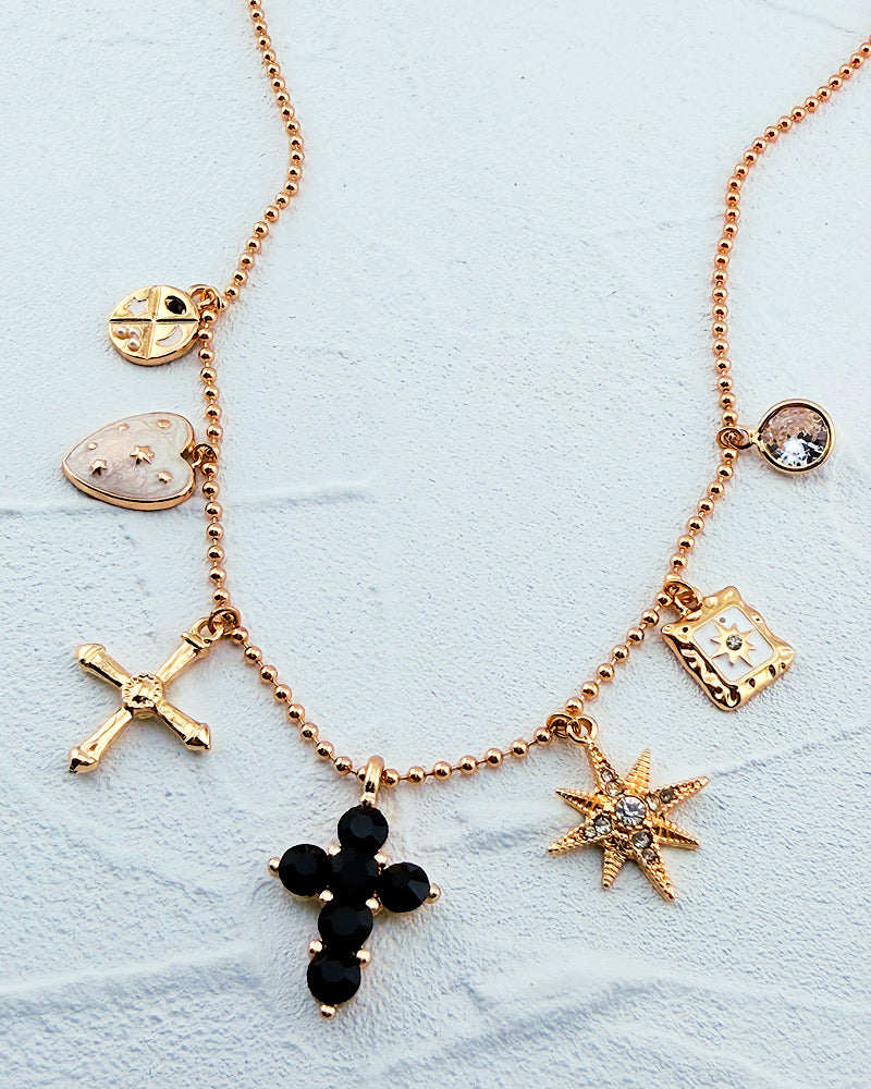 Cross My Heart Charm Necklace