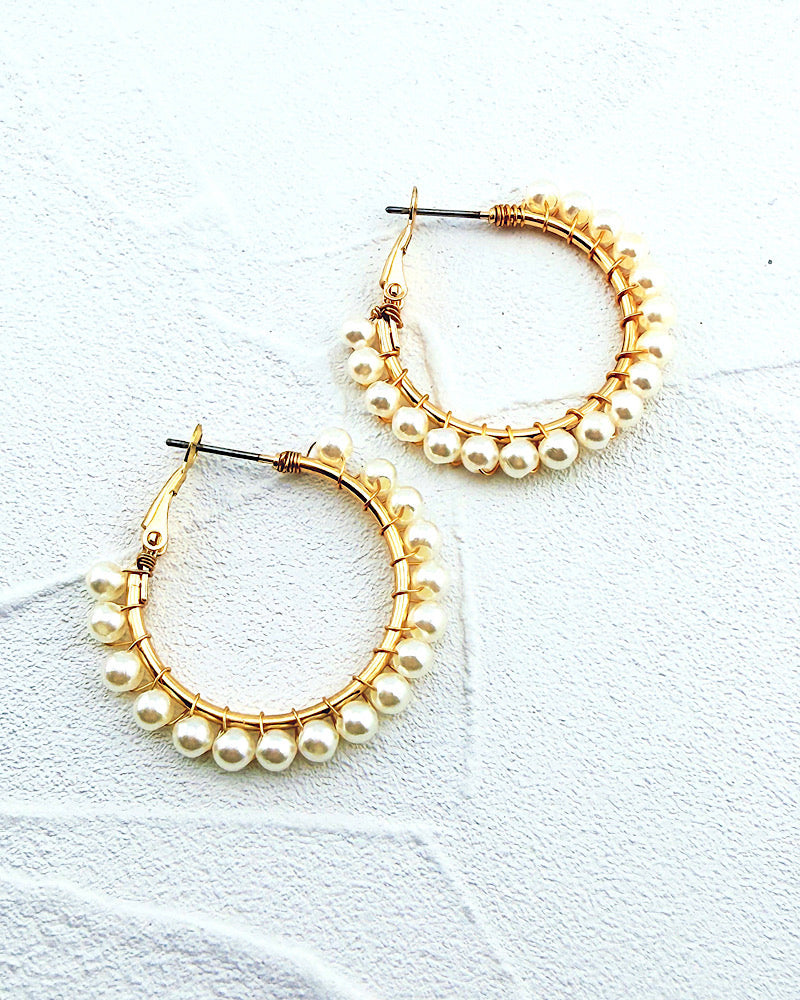 Heirloom Pearl Small Hoops
