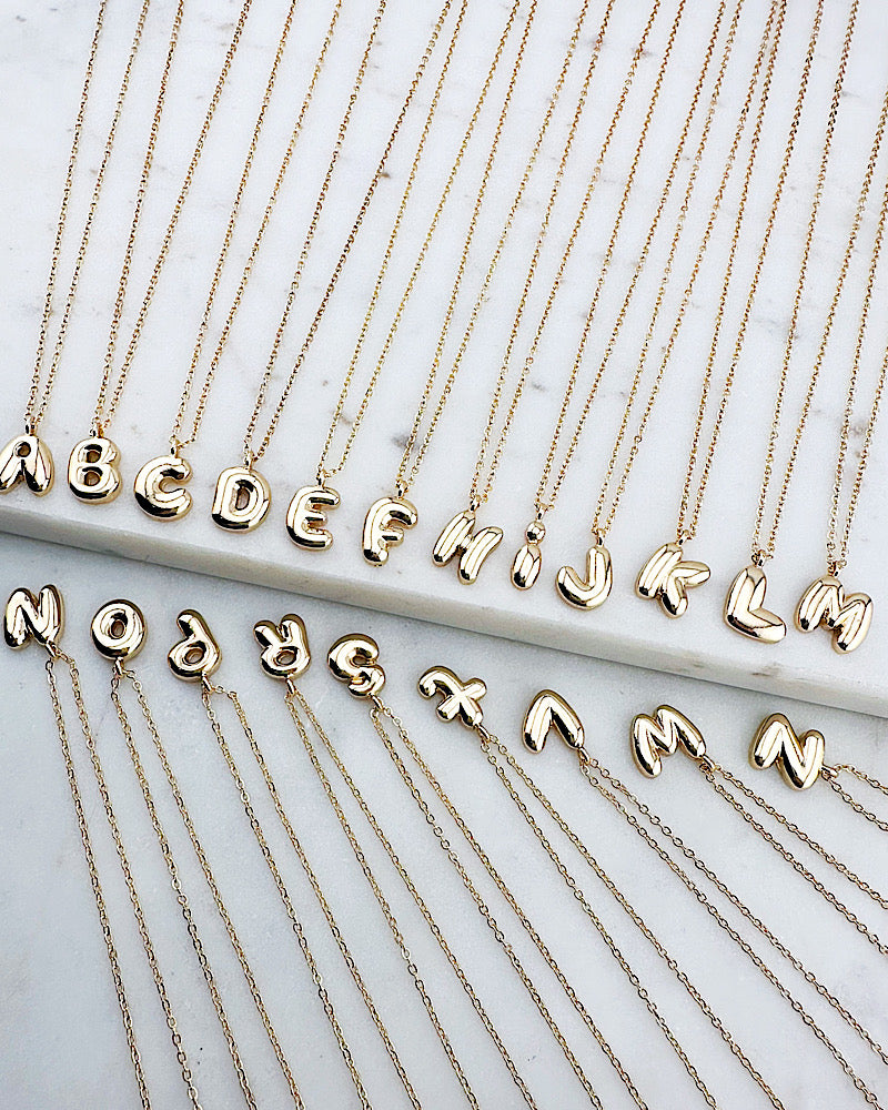 Bubble Initial Necklace