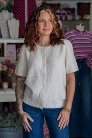 Megan Oatmeal Cardigan