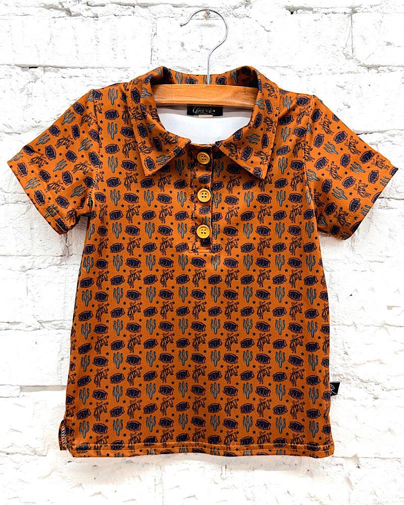 Cowboy Buckle Collar Shirt