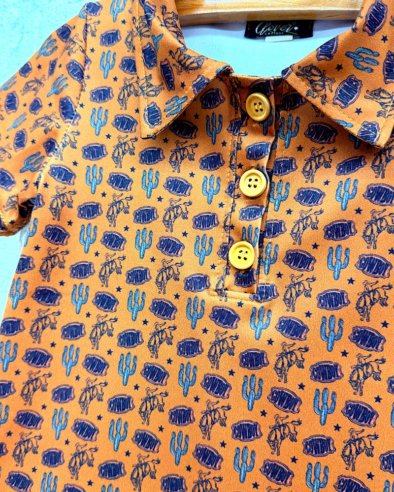 Cowboy Buckle Collar Shirt
