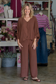 Classy Confidence Brown Pant Set