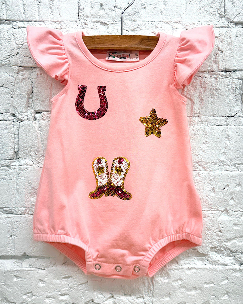 Wild West Sequin Baby Romper