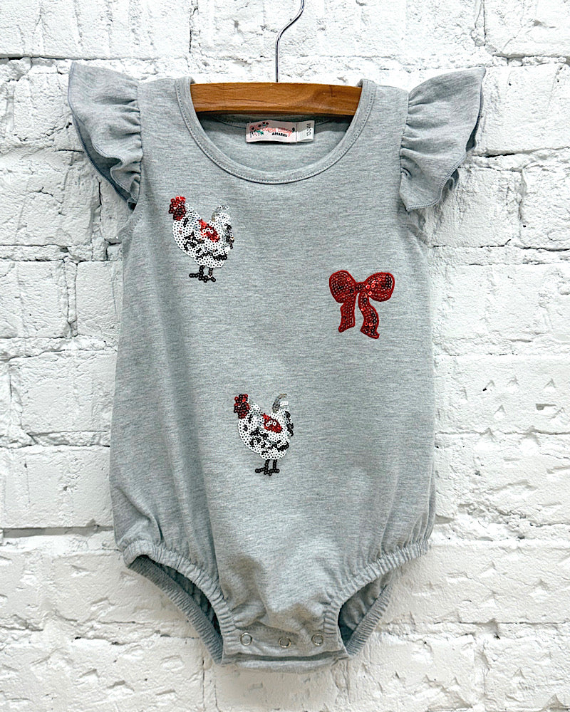 Little Miss Hen Sequins Romper