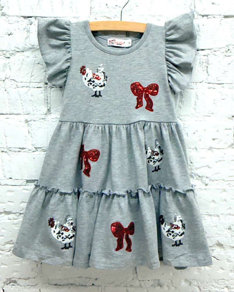Little Miss Hen Sequins Dress
