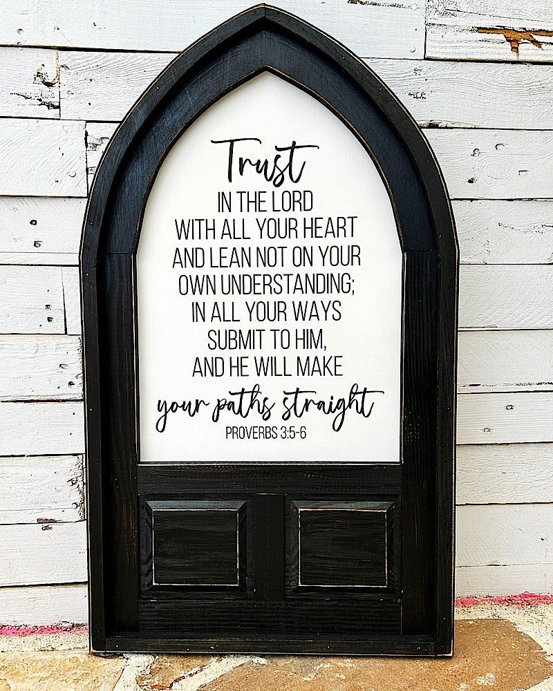 Trust In The Lord Arched Wall Art