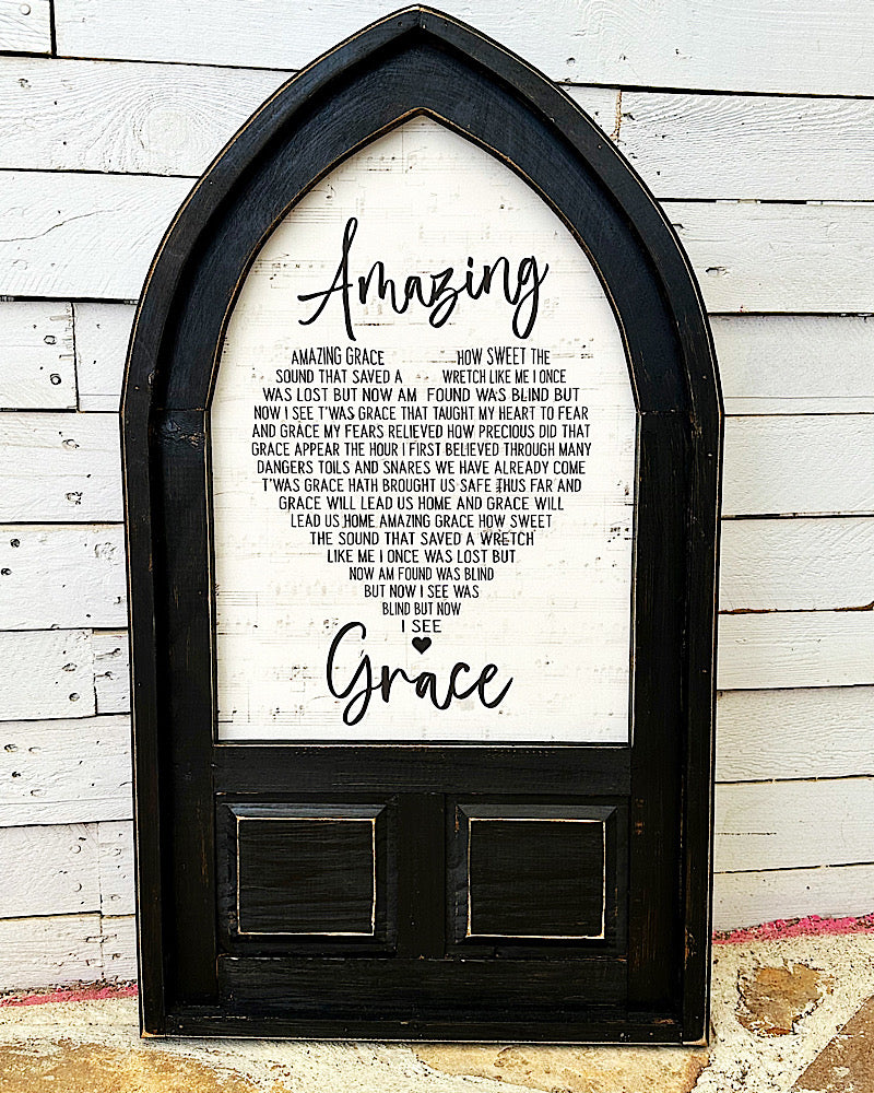 Amazing Grace Arched Wall Art