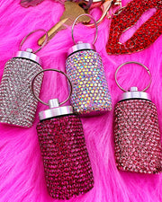 Rhinestone Keychain Pill Box