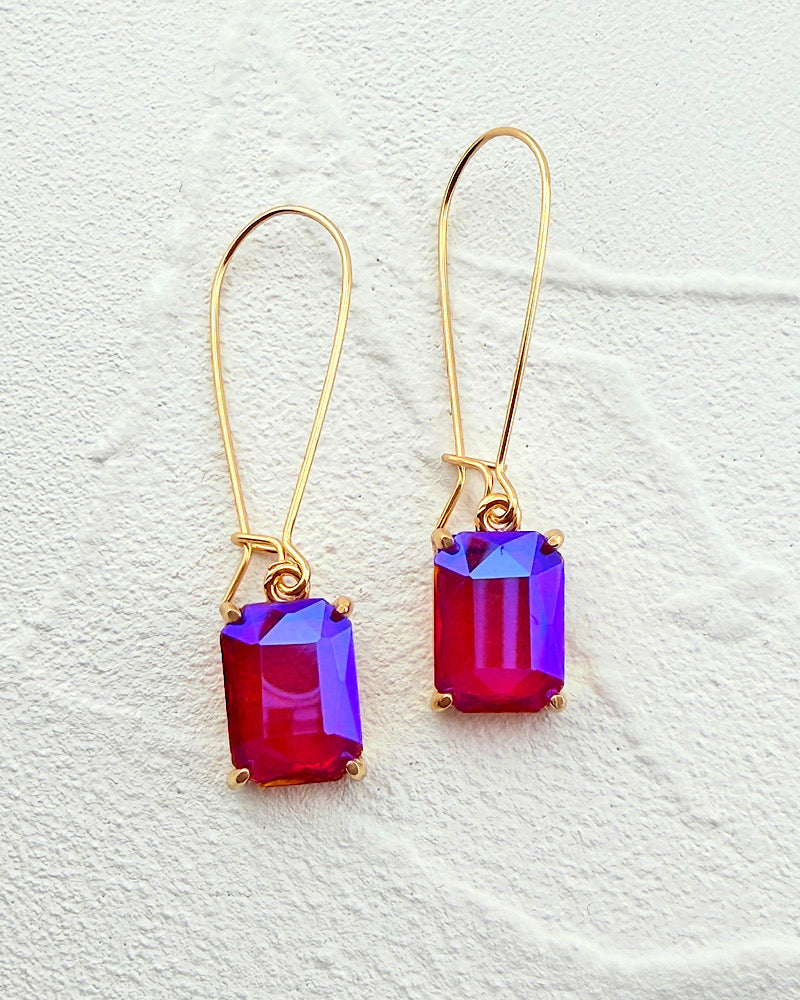 Brittany Magenta Iridescent Midi Earrings