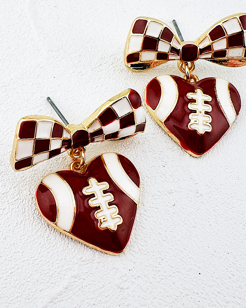 Loud & Proud Football Earrings