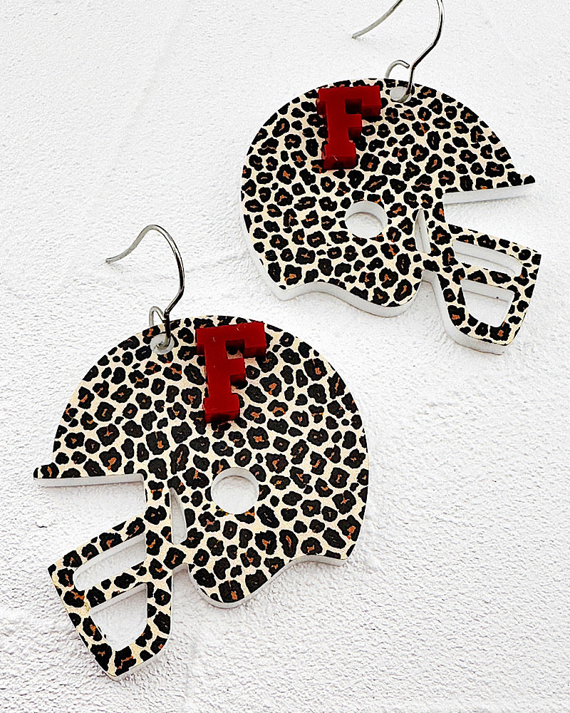 Leopard Helmet Earrings