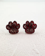 Maroon Spirit Paw Studs