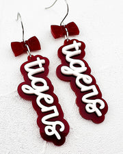 Tigers Bow Stacked Earrings