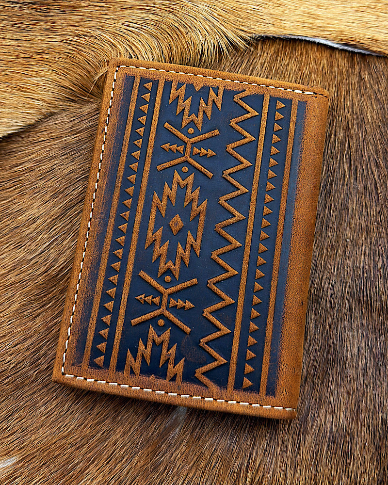 Nocona Embossed Southwest Trifold Wallet