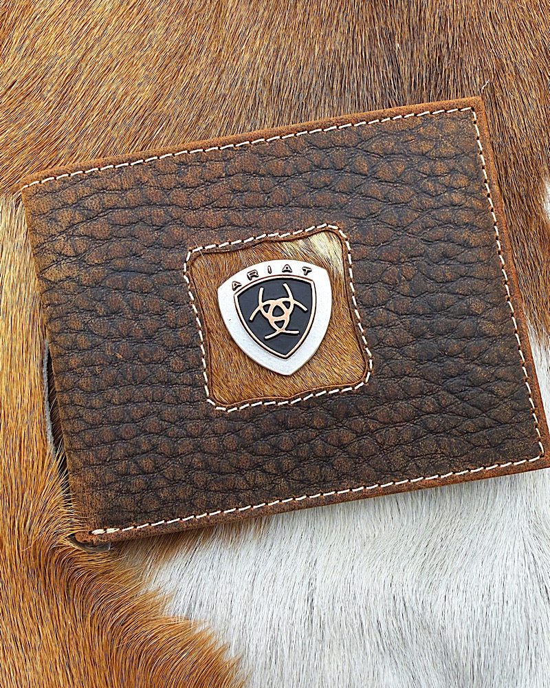 Ariat Calf Hair & Hide Removable Passcase Wallet