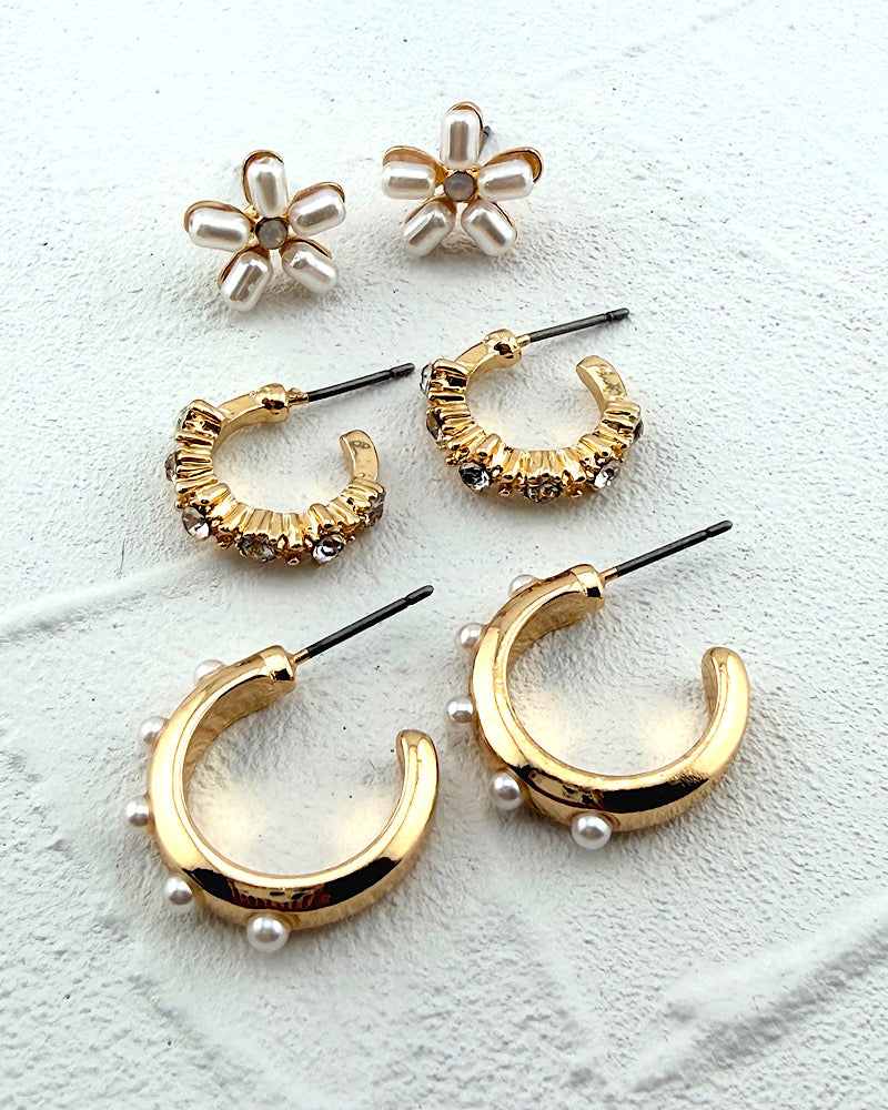 Sprinkle Of Sparkle Earring Trio