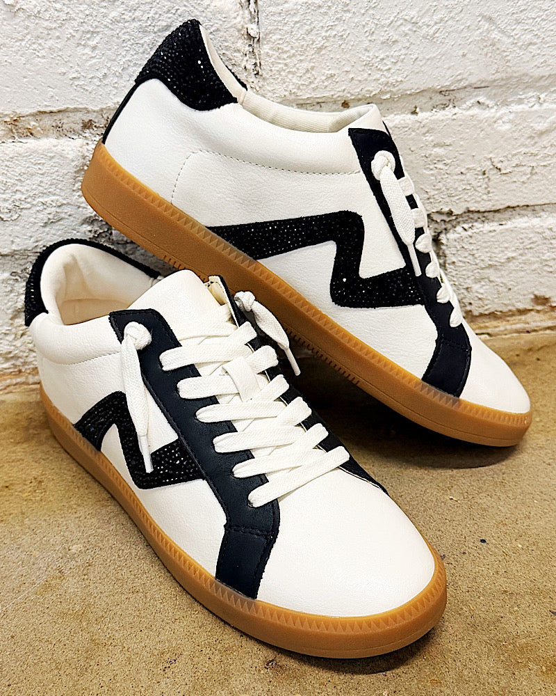 Ziti Black Crystal Sneakers