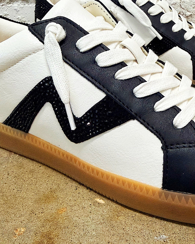Ziti Black Crystal Sneakers