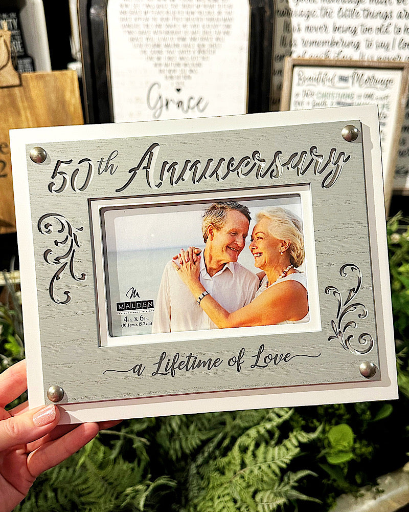 50th Wedding Anniversary 4X6 Frame