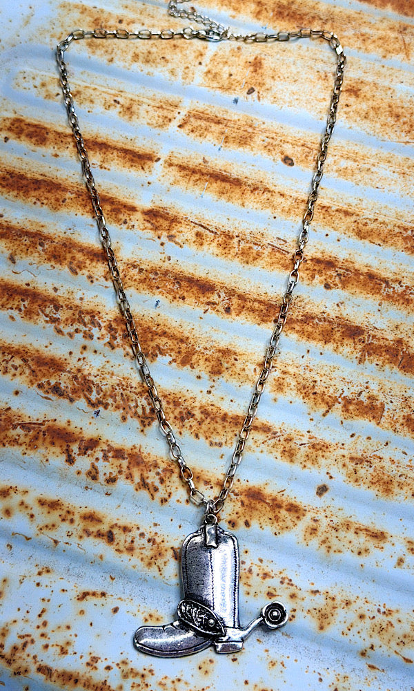 Silverton Boot Necklace