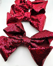 Maroon Sequin 8" Bow