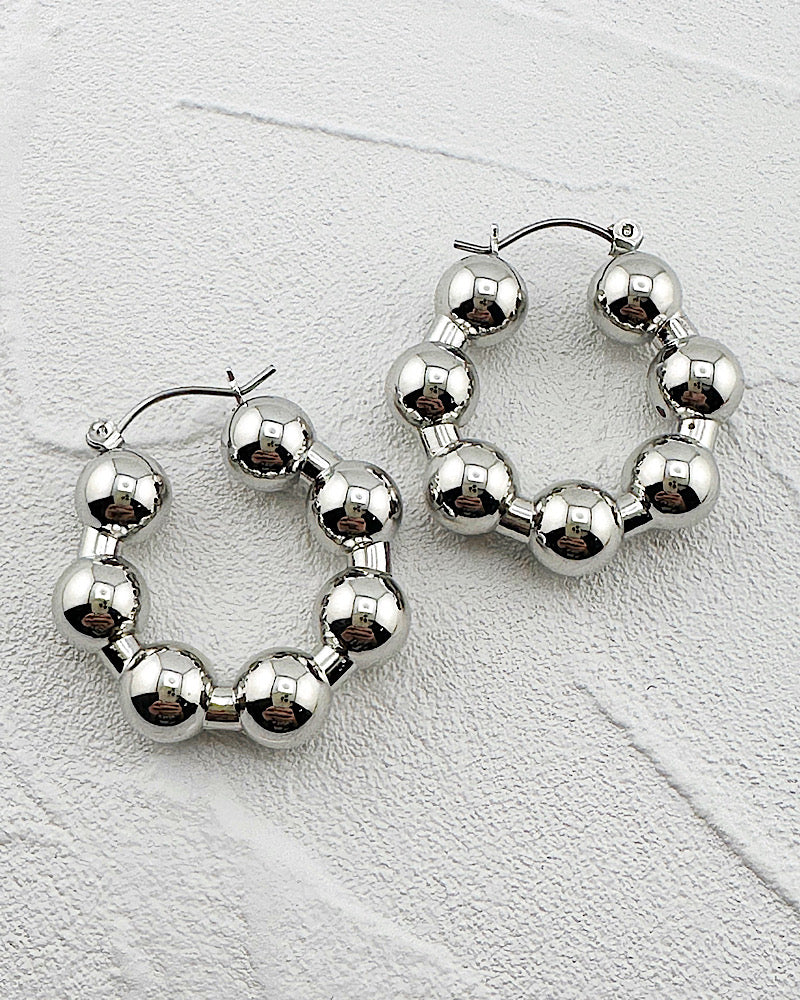 Bailey Beaded Hoops