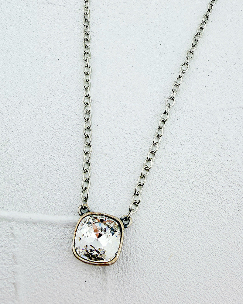 Kamille Silver/Clear Necklace