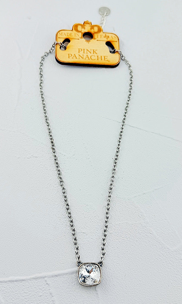 Kamille Silver/Clear Necklace