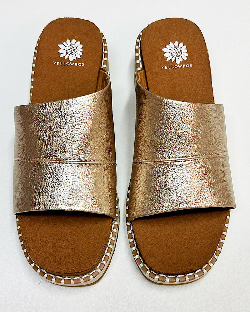 Ayama Lt. Gold Wedge Sandals