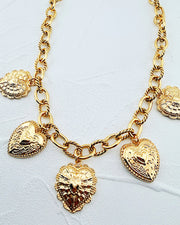 Precious Hearts Charm Necklace