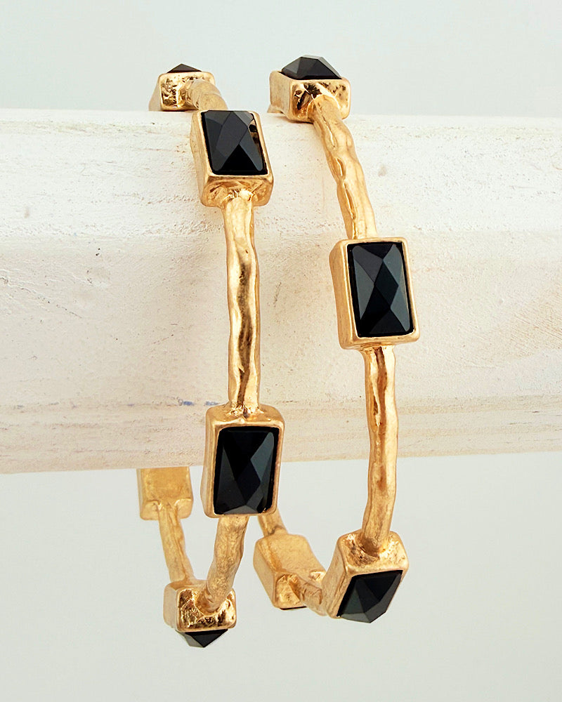 Onyx Society 2pc Bangle Set