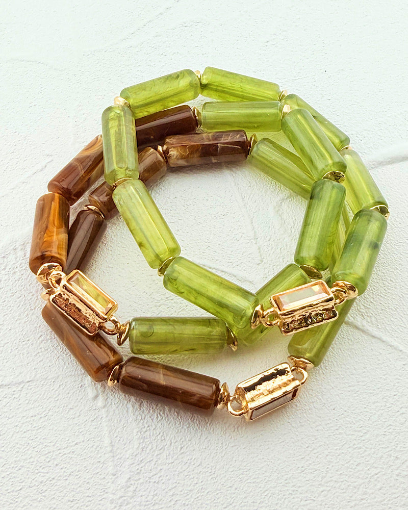 Moss & Mahogany 3pc Bracelet Stack